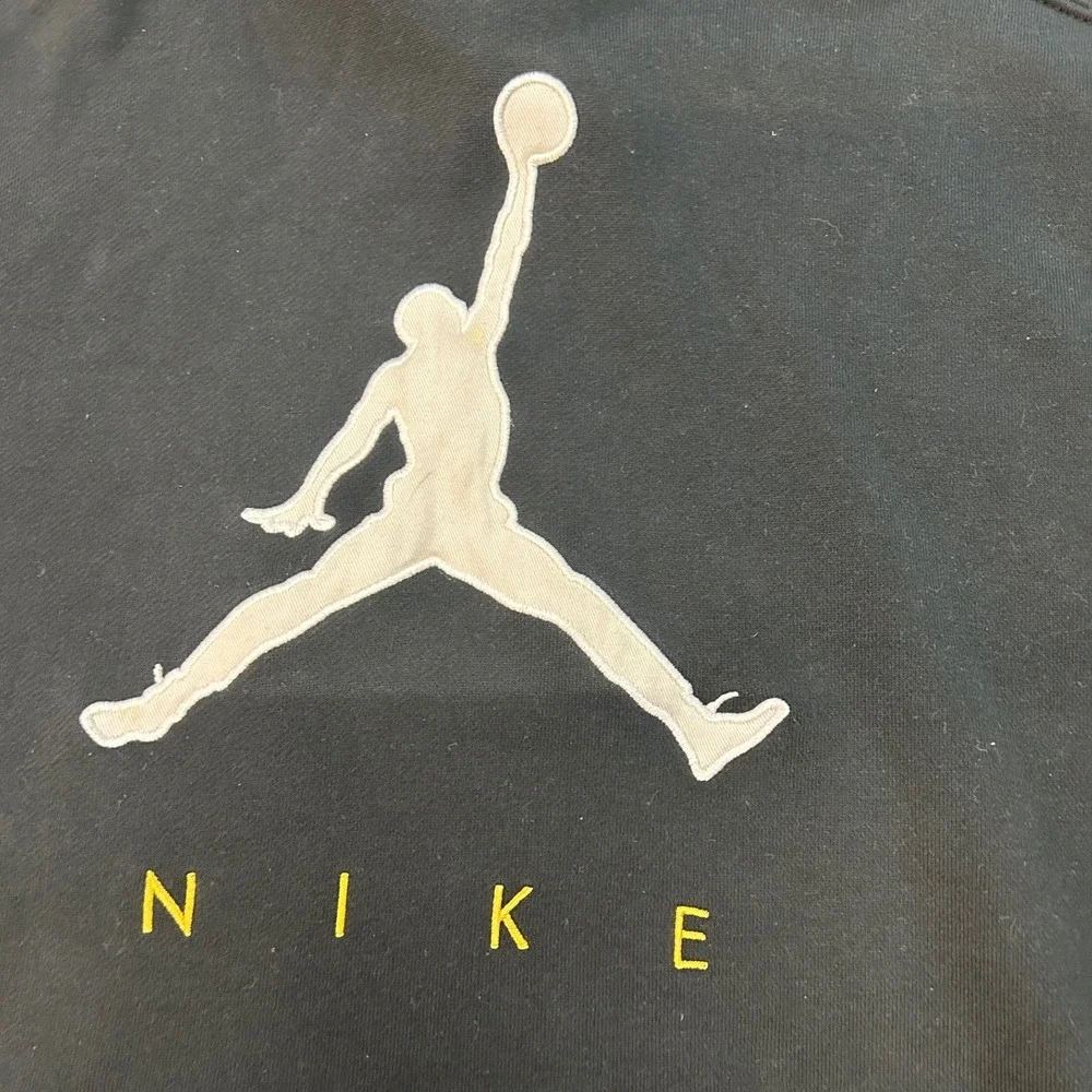 Jordan Jumpman Nike Hoodie Mens Medium Black Yellow White Pullover Sweatshirt